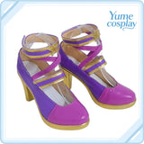 アイカツ! 紫吹蘭 ロイヤルバタフライ コスプレ靴 コスプレブーツ ACS-7661