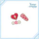 ラブライブ! サンシャイン!! AiScReam 愛♡スクリ〜ム! ヘッドアクセ+ブローチ コスプレ道具 D-3085