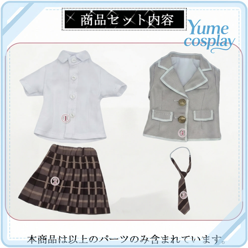 BanG Dream!（バンドリ！）　羽丘女子学園　　冬制服　コスプレ衣装　ドール衣装　BJD　1/4　ドール用衣装　WY006WY007