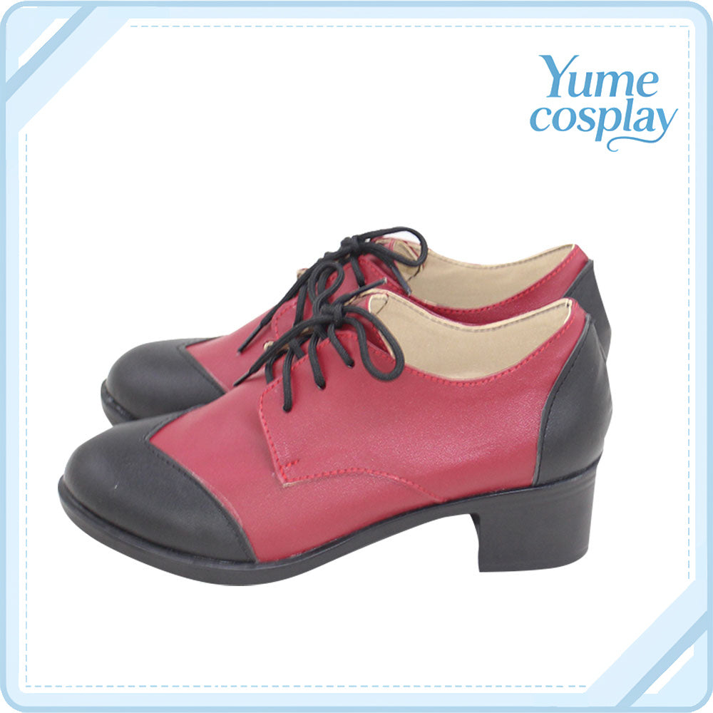 ツイステッドワンダーランド　ハーツラビュル寮　リドル・ローズハート　Riddle　Rosehearts　制服（R）　コスプレ靴　コスプレブーツ　ACS-1130