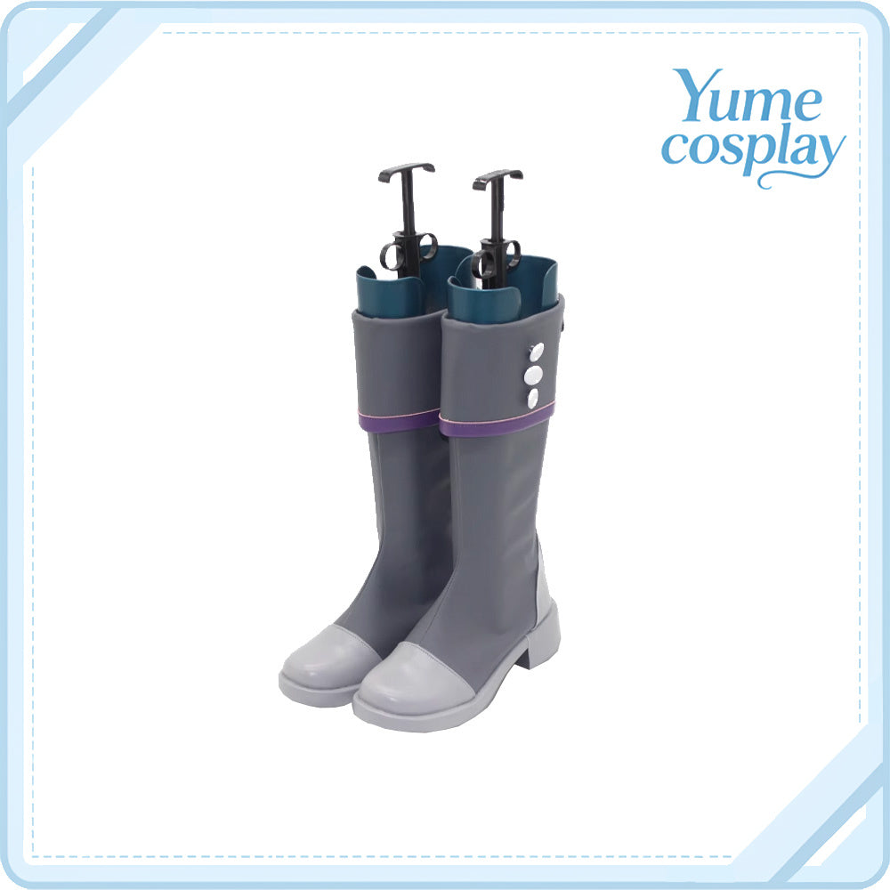 あんさんぶるスターズ！　あんスタ　追憶＊モノクロのチェックメイト　月永レオ　コスプレ靴　コスプレブーツ　ACS-4758