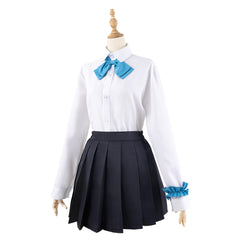 【清楚系】プレッピースタイル 制服風コーディネート 白ブラウス 紺プリーツスカート Vネ CG1651WZP