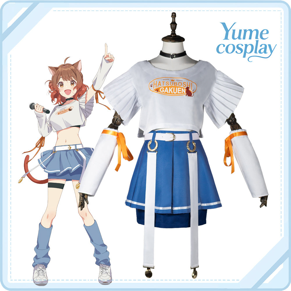 学園アイドルマスター　花海佑芽　まねきねこコラボ衣装　コスプレ衣装　コスチューム　CG1905-8WMY
