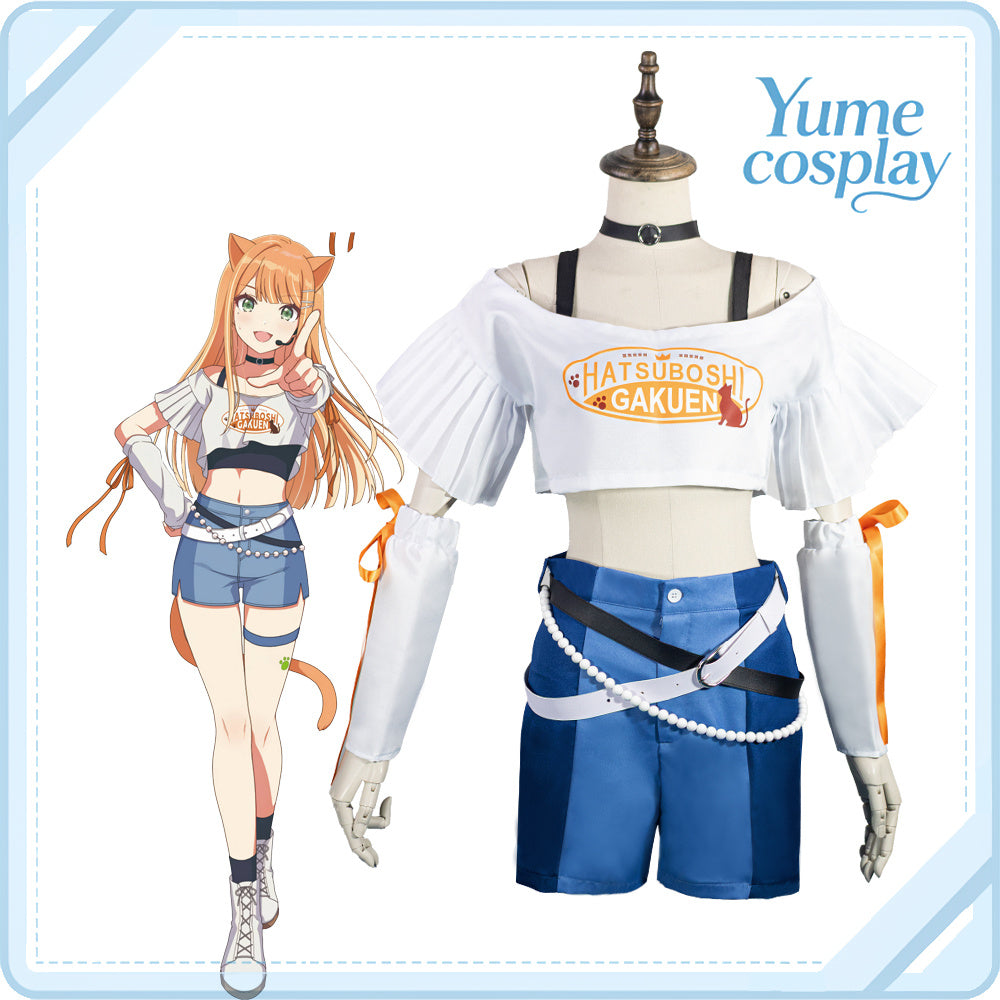 学園アイドルマスター　紫雲清夏　まねきねこコラボ衣装　コスプレ衣装　コスチューム　CG1905-9WMY