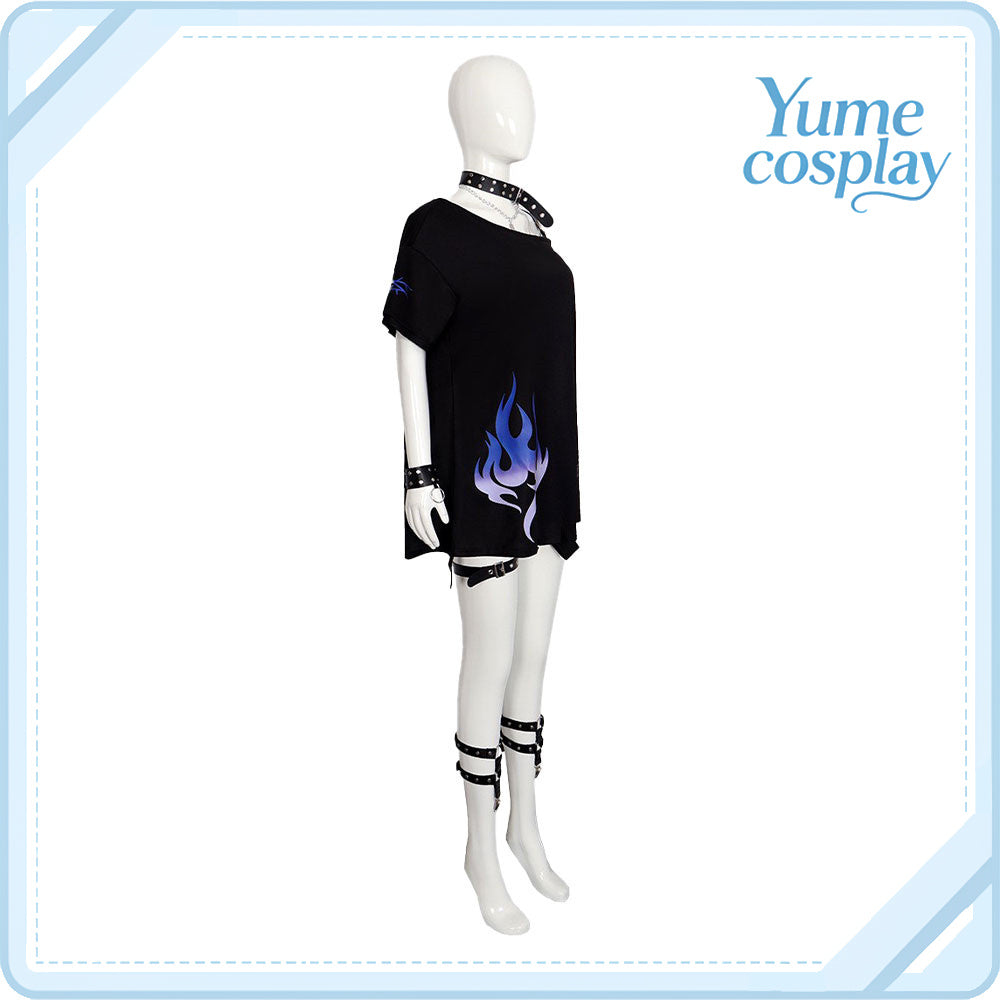 プロジェクトセカイ　カラフルステージ！　feat.　初音ミク　白石杏　Yearning　flame　目指せ、英語マスター！　コスプレ衣装　DM10085