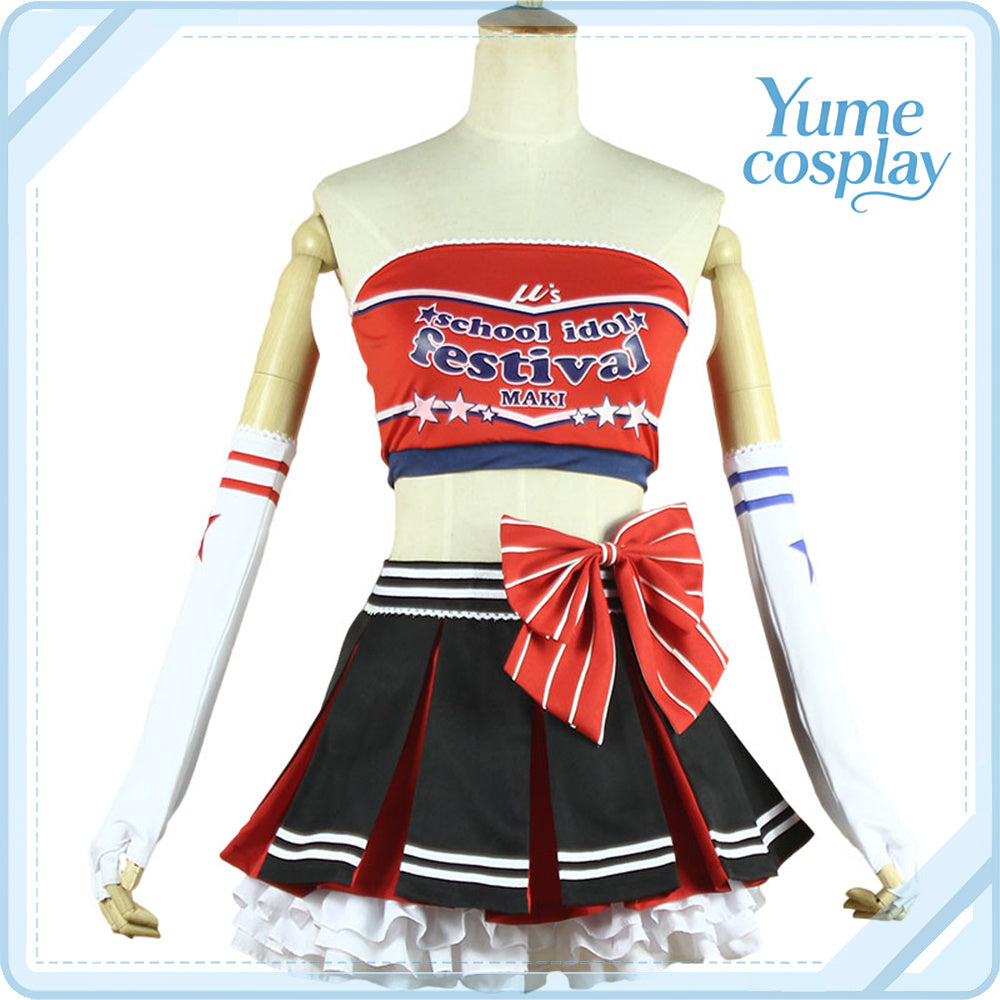ラブライブ!　School　idol　project　チアガールver.　矢澤にこ　南ことり　東條希　西木野真姫　絢瀬絵里　小泉花陽　星空凛　園田海未　高坂穂乃果　コスプレ衣装　DM10295