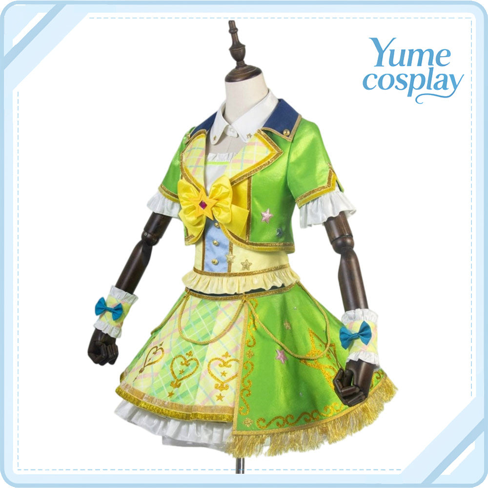 アイカツスターズ!　早乙女あこ　ライムマーチングコーデ　コスプレ衣装　DM11556