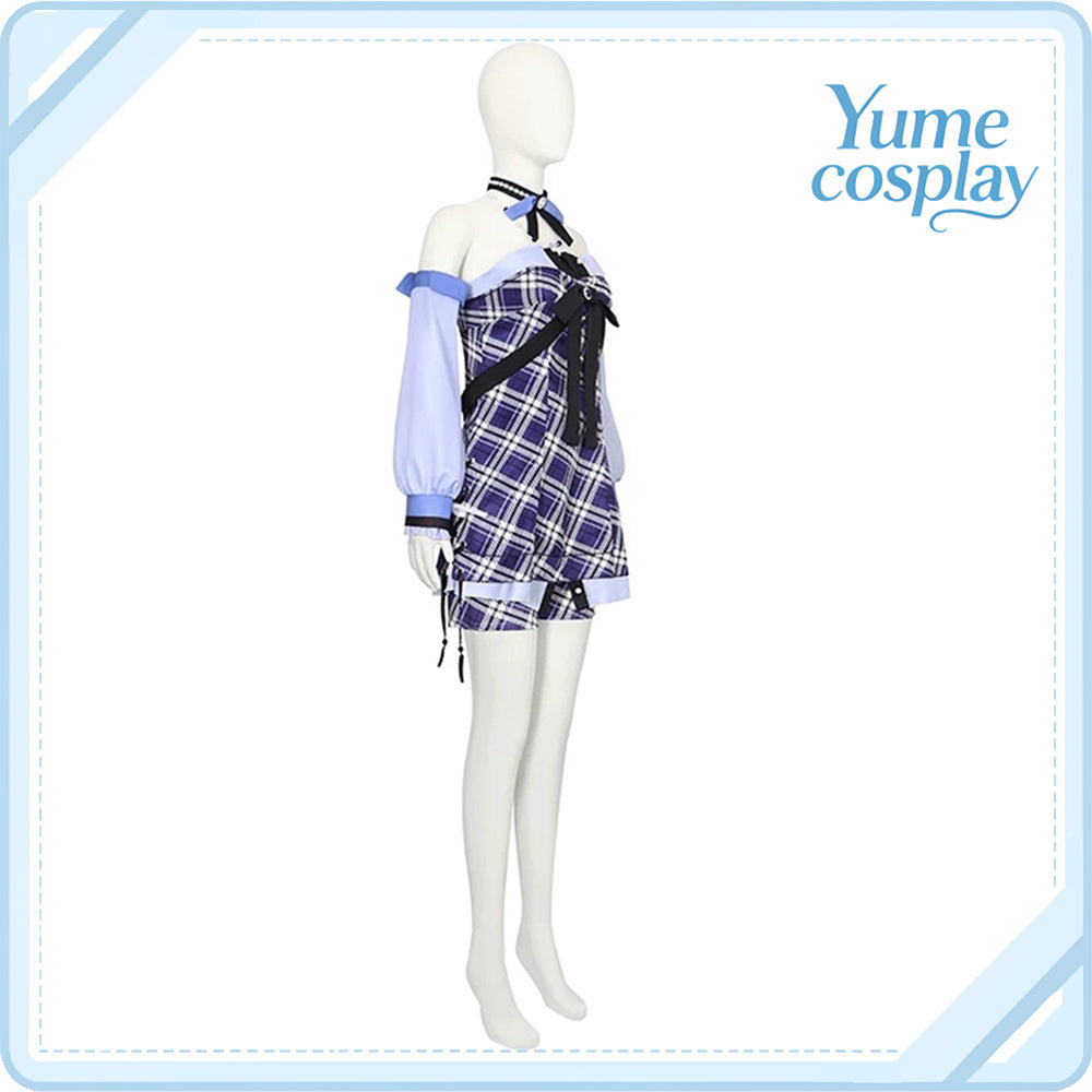 プロジェクトセカイ　カラフルステージ！　feat.　初音ミク　桃井愛莉　Lovely　Plaid　心からの涙を　コスプレ衣装　DM11982