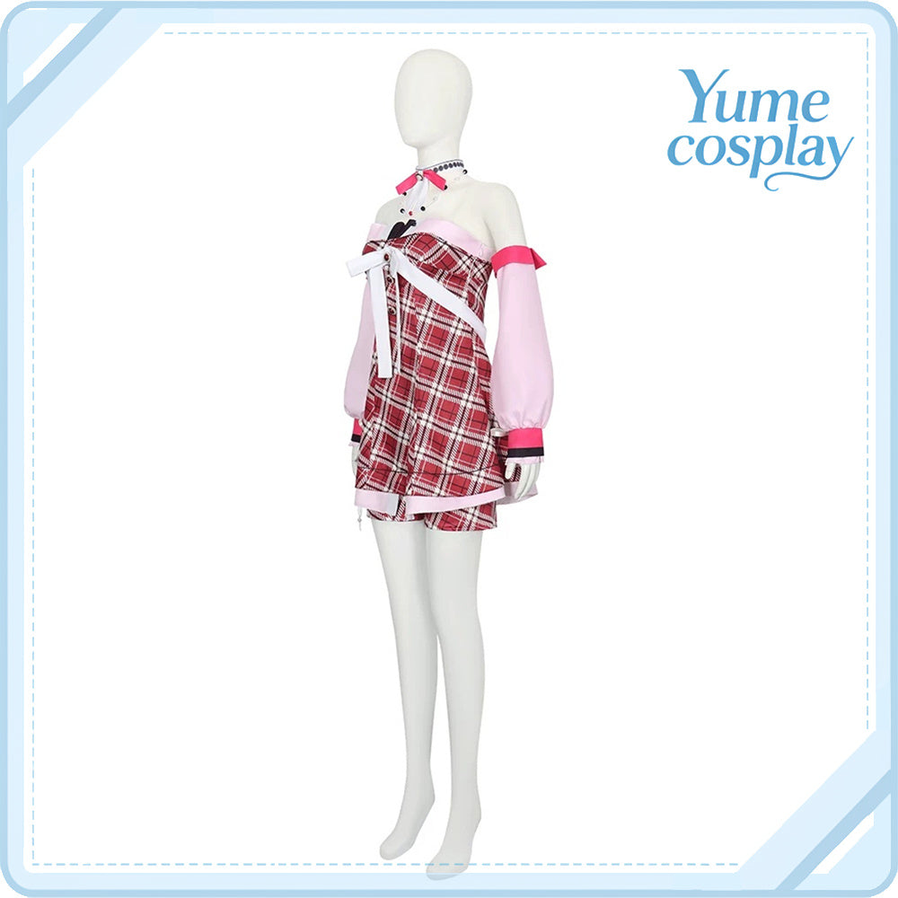 プロジェクトセカイ　カラフルステージ！　feat.　初音ミク　桃井愛莉　Lovely　Plaid　心からの涙を　アナザー1　コスプレ衣装　DM11983