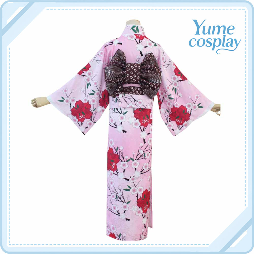 鬼滅の刃　甘露寺蜜璃　浴衣　コスプレ衣装　DM1690