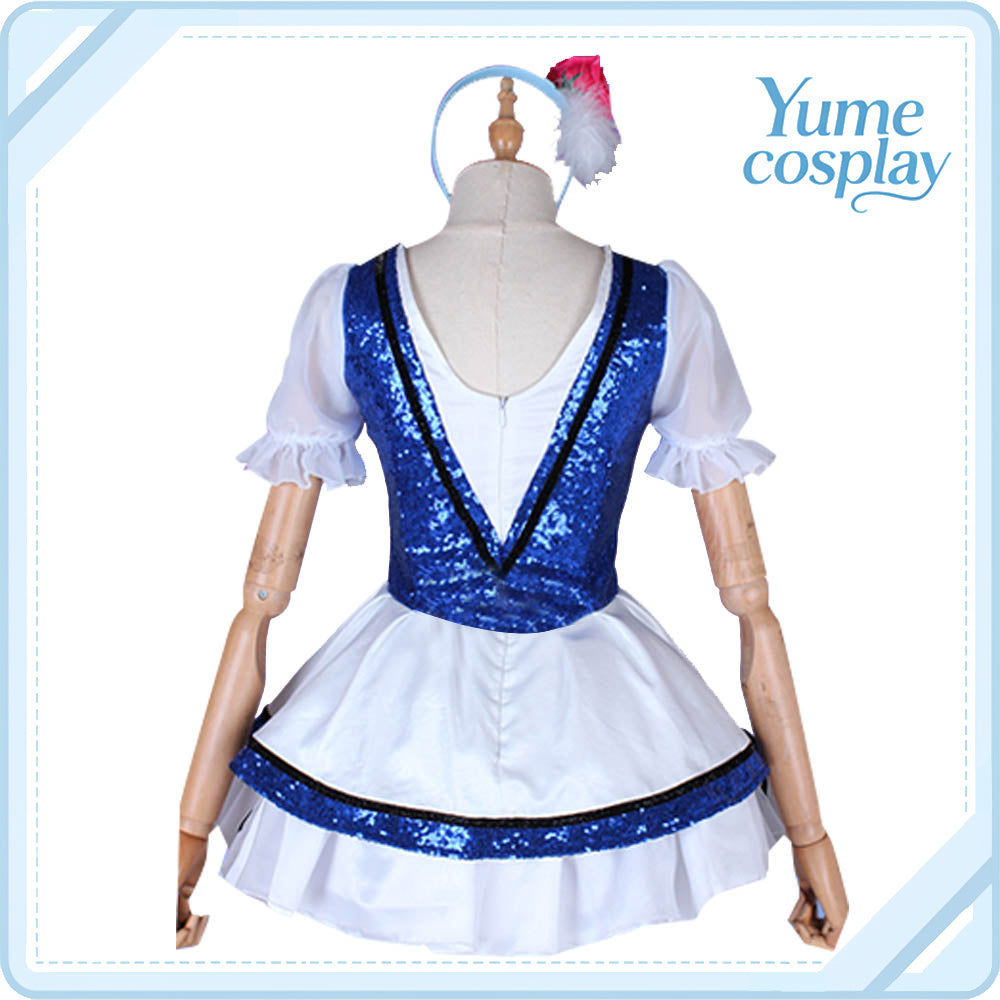 ラブライブ！サンシャイン!!　弾ける笑顔　WATER　BLUE　NEW　WORLD　国木田花丸UR　覚醒後　コスプレ衣装　DM642