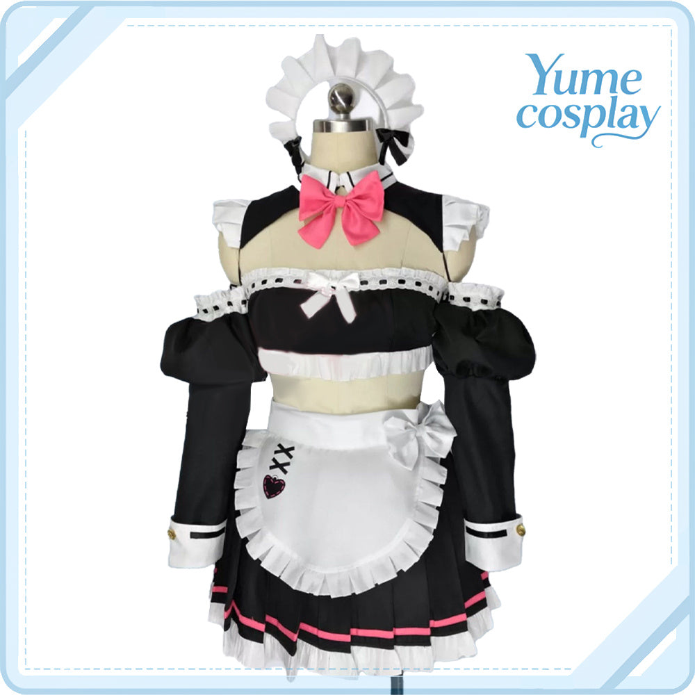 ブルーアーカイブ　黒舘ハルナ　メイド　コスプレ衣装　DM9577