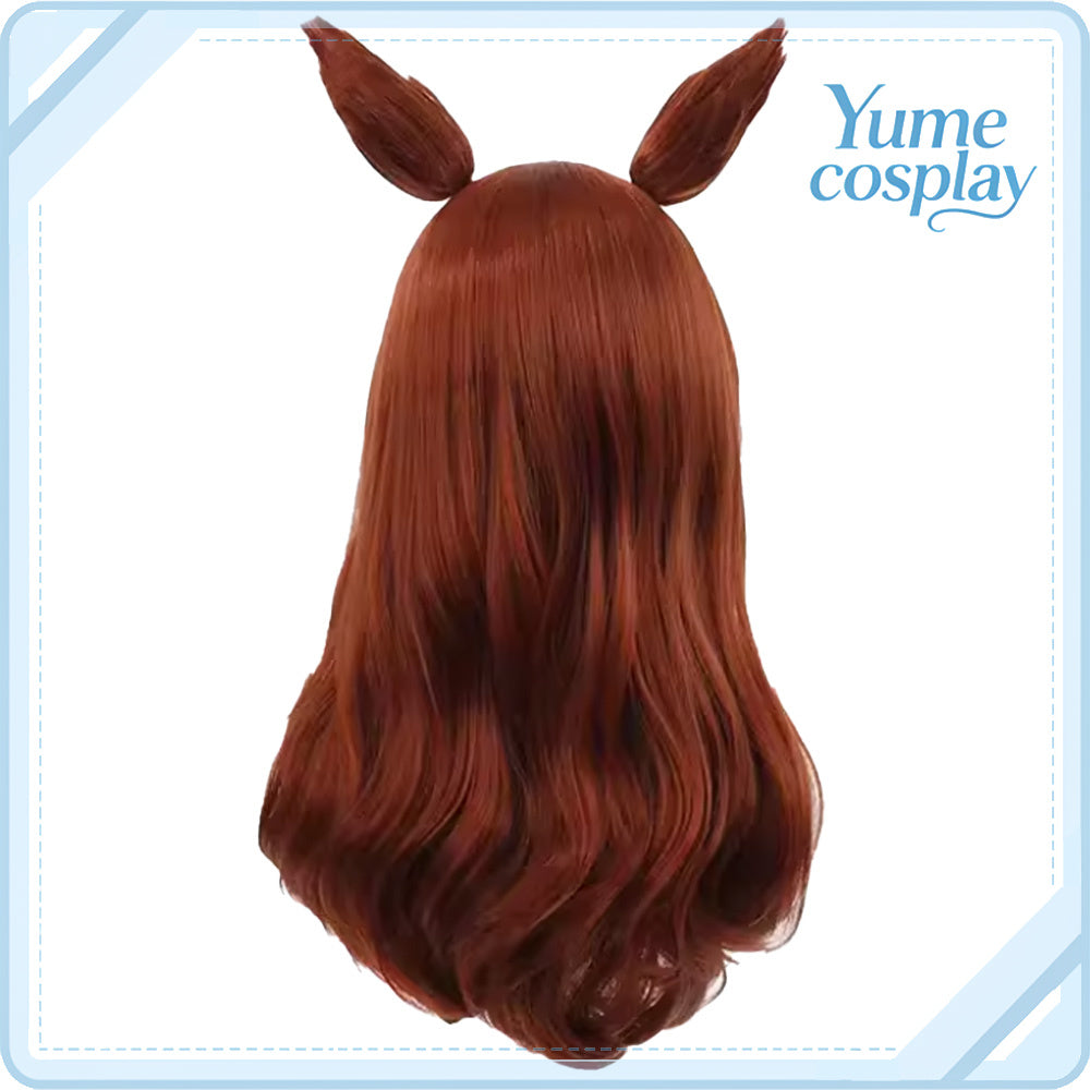 ウマ娘プリティーダービー　ナイスネイチャ　ネガイノカサネ　正月衣装　コスプレウィッグ　F-3882