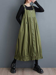 レディース ワンピース 2024秋新作 香港風デザイン 無地 ジャンパースカート ミモレ丈 ジップデザイン オーバーサイズ ゆったりシルエット 万能コーデ カジュアル おしゃれ デイリー トレンド人気アイテム NY025