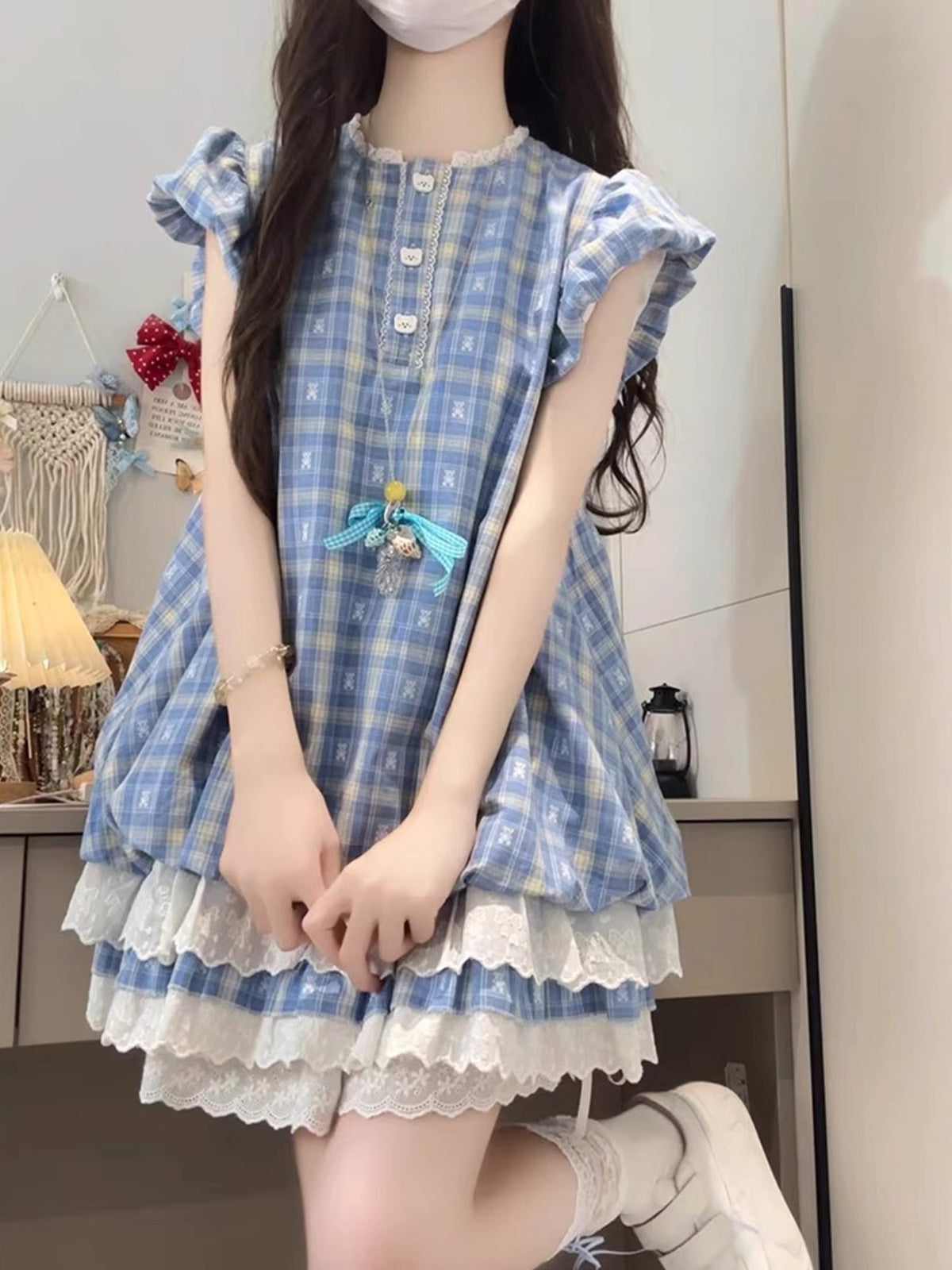 レディース ワンピース 2025夏新作 女の子用 泡袖デザイン カジュアルワンピース 韓国風 おしゃれ フェミニン シンプル可愛い デイリー コーディネート 人気アイテム NY041